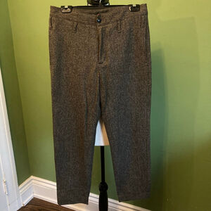 Women's Paul X Brown Herringbone Wool Trousers Size 6
